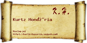 Kurtz Honória névjegykártya